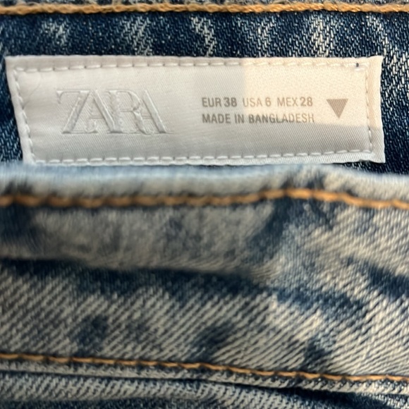 Zara Blue Straight Jeans Medium Wash - Picture 3 of 7